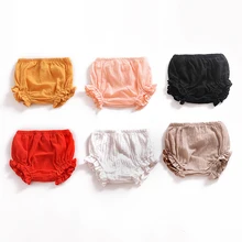 Новые летние трусы-панталоны для девочек, однотонные хлопковые льняные шорты для маленьких мальчиков, детские штаны для малышей, штаны из полипропилена