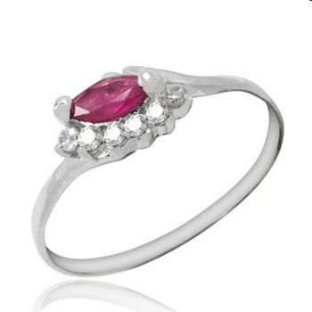 

2017 Qi Xuan_Fashion Jewelry_Red Stone Simple Elegant Woman Rings_S925 Solid Sliver Fashion Rings_Manufacturer Directly Sales