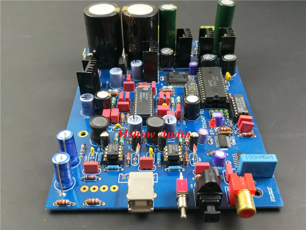 ЦАП Плата TDA1547 в сборе 16 бит 48 кГц для Hi Fi аудио декодера обновление TDA1541|dac board|tda1547