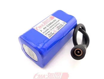 

18650 2S2P Li-ion Battery pack 7.4V 5.2Ah 4-Wheel Alignment W/PCM+Plug