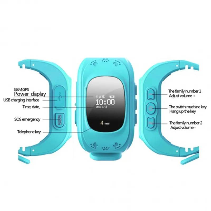Анти-потеря Q50 OLED ребенок GPS трекер SOS умный мониторинг позиционирования телефон дети GPS детские часы совместимы с IOS и Android