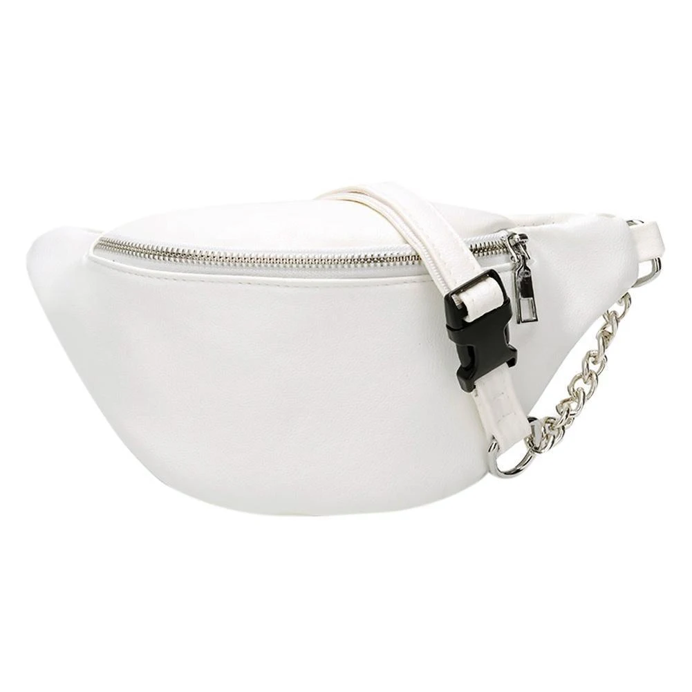 

Portable Travel Fabala Zipper Casual Waist Packs Belt Bags Chest Tote Multifunctional PU Leather Purse Outdoor Waist Bag