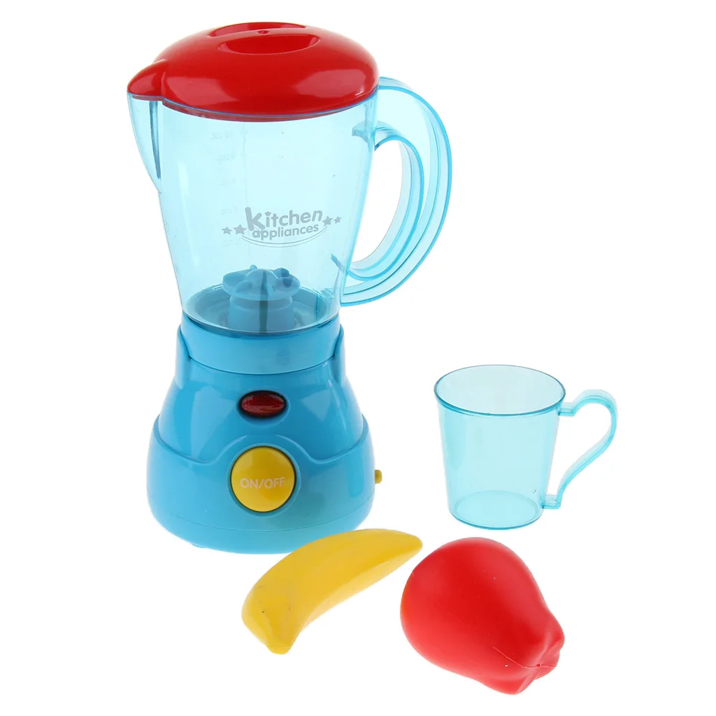Battery Powered Pretend Play Toys Home Appliances Furniture Kids Kitchen Role Playing Game -Juicer