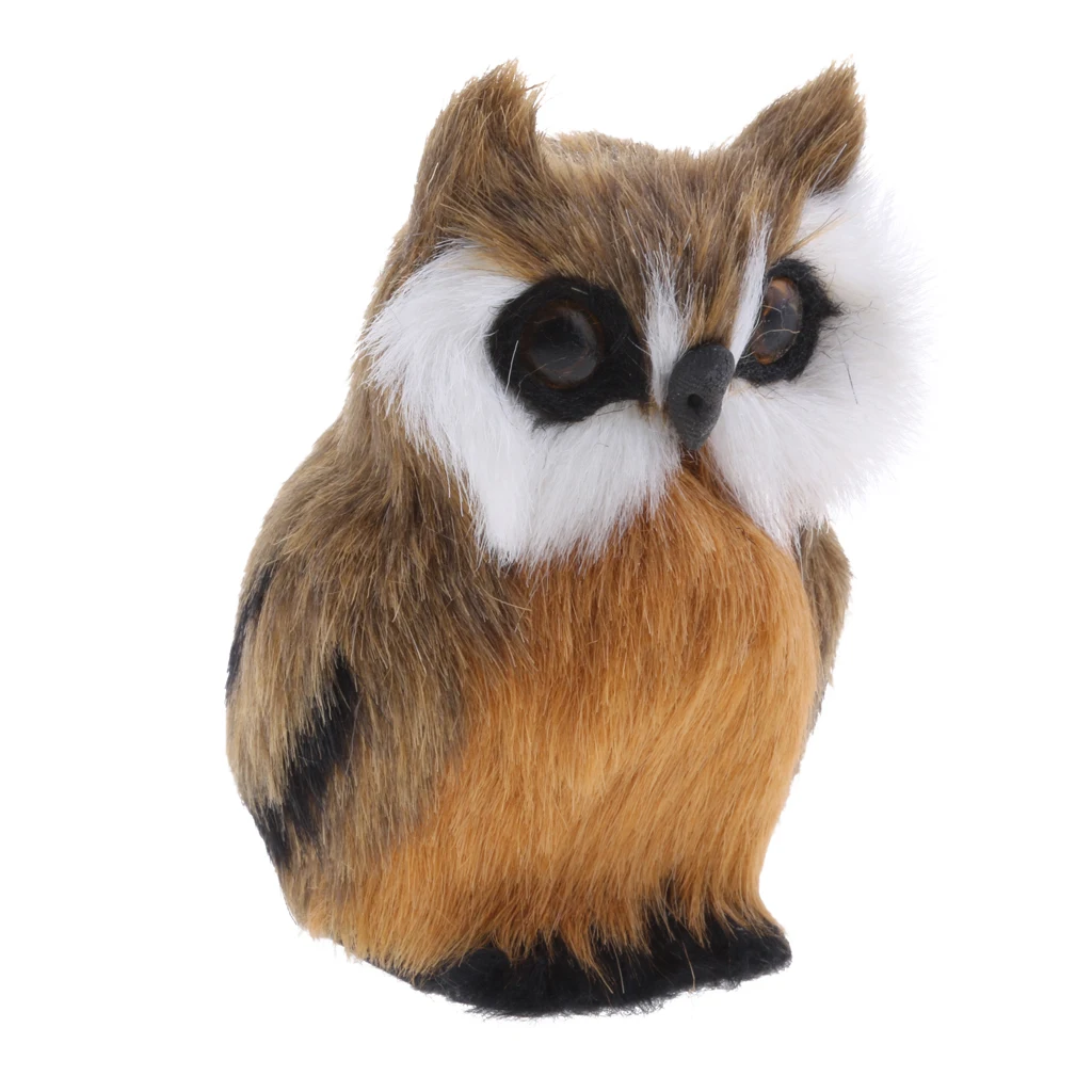 Mini Simulation Owl Animal Home Decoration Simulation Artificial Owl Middle