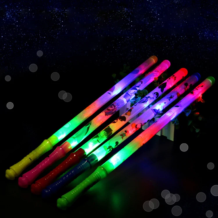 48cm Light Up Multi Color LED Foam Stick Wands Rally Rave Cheer Batons
