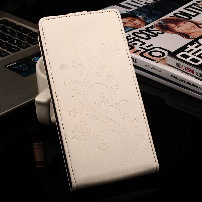 Бренд HongBaiwei, 18 типов, роскошный кожаный чехол для Alcatel One Touch Pixi 4 5,0 5045D 5045 5045X, тисненый флип-чехол, кошелек, сумка - Цвет: Up Down White