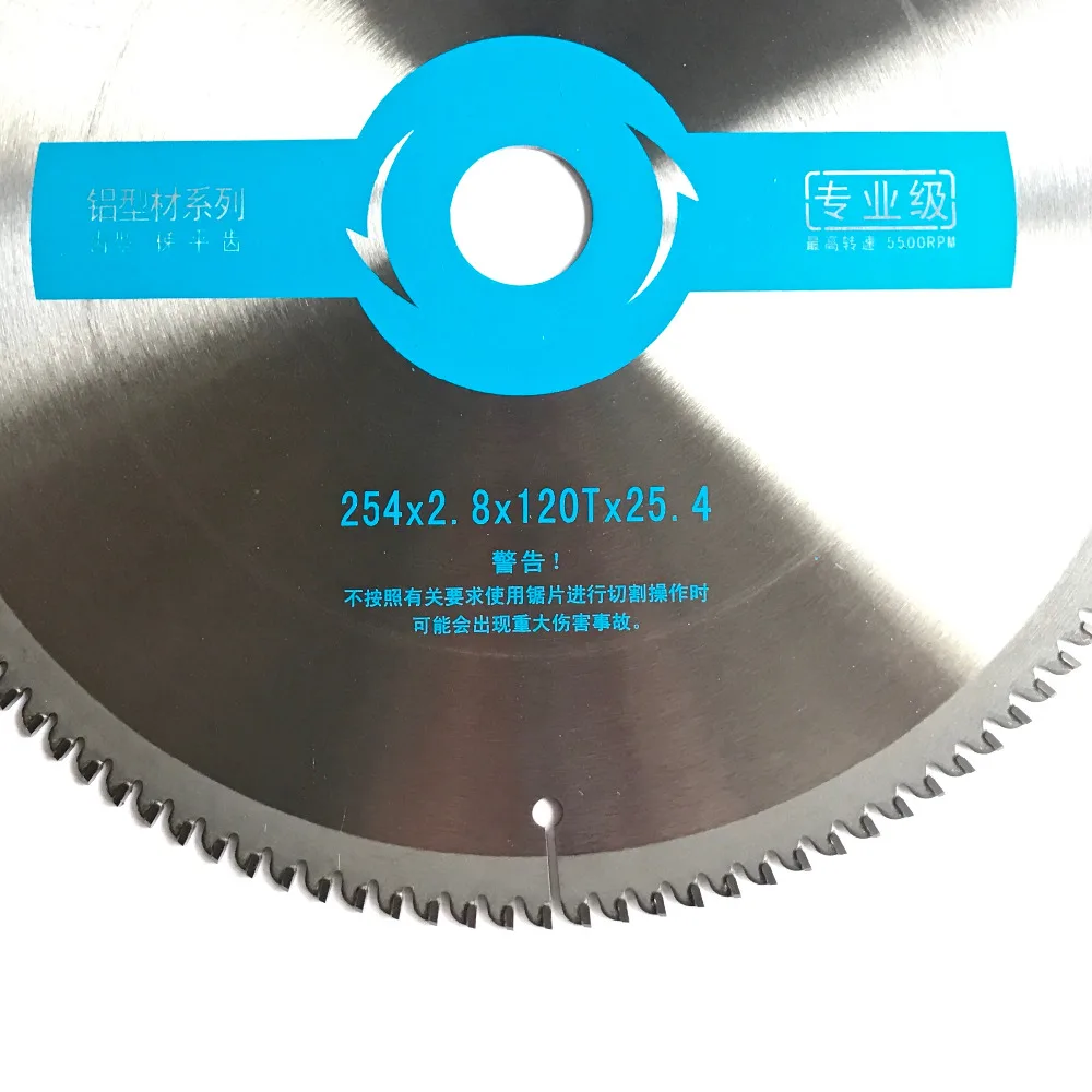 Free shipping Professional quality 254*25.4*2.8*120T  TCG teeth TCT saw blade Non ferrous metal aluminum copper cutting blades