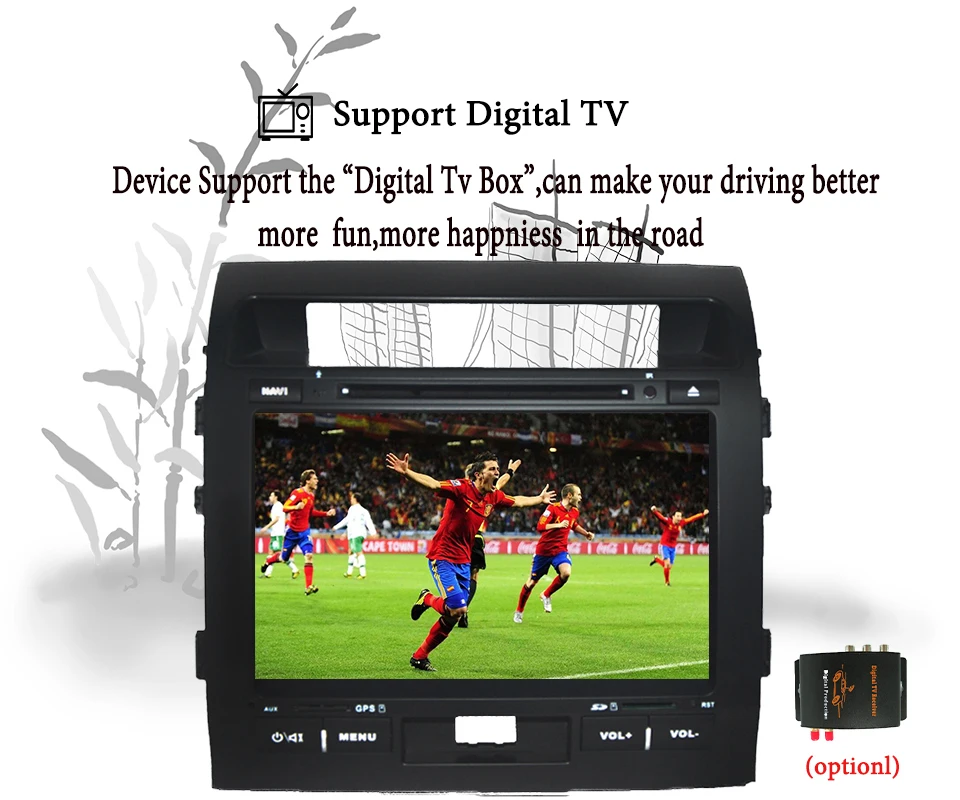 Top Autoradio 4GB RAM+64GB ROM Android 9.0 car dvd player fit for toyota land cruiser lc200 2008-2015 gps tape recorder Stereo Audio 4