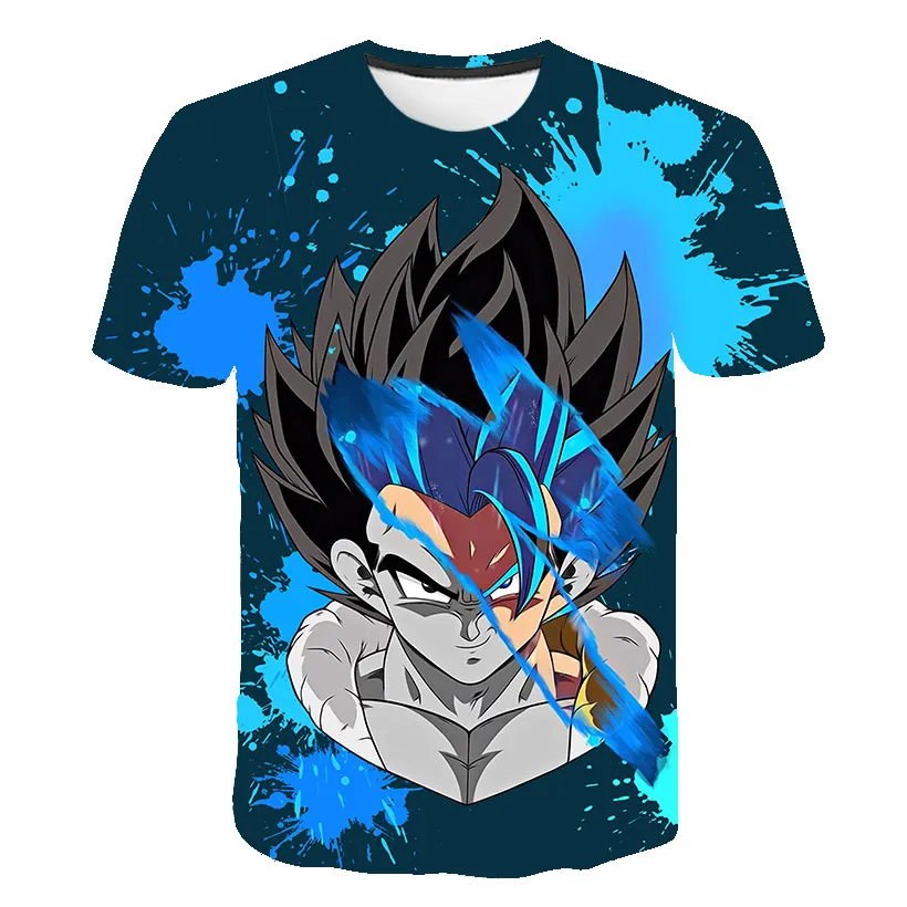 

2019 Men Summer Casual T Shirt Dragon Ball Z T-shirts 3D Print Super Saiyan Kid Son Goku Black Zamasu Vegeta Jiren Dragonball