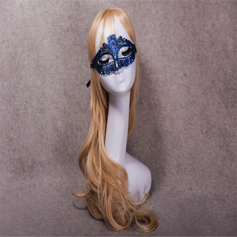 Lace Mask Halloween Party Metal Mask Cosplay Black Half Face Halloween Masks Adult Masquerade Masks Party for Women #F#40AT13 (2)