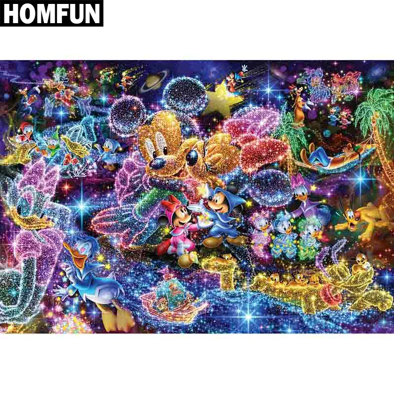 

HOMFUN Full Square/Round Drill 5D DIY Diamond Painting "Cartoon mouse" Embroidery Cross Stitch 5D Home Decor Gift