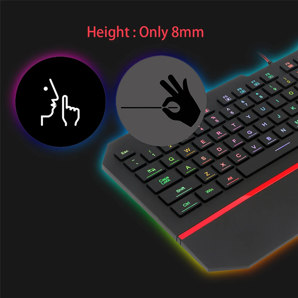 Игровая клавиатура K502 Redragon Kaeyboard RGB светодиодный Подсветка клавиатура 104 клавиша компьютерная игровая клавиатура SilentWrist