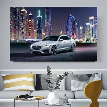 

082 Super Racing Car - 2016 Jaguar XF 38"x24" Poster