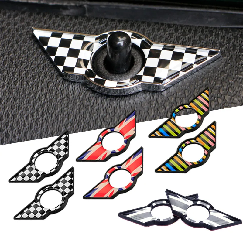 

For MINI cooper Car Door Window Door Lock Pin sticker For Mini Cooper JCW One+ S R55 R56 R57 R58 R59 Clubman Car Styling