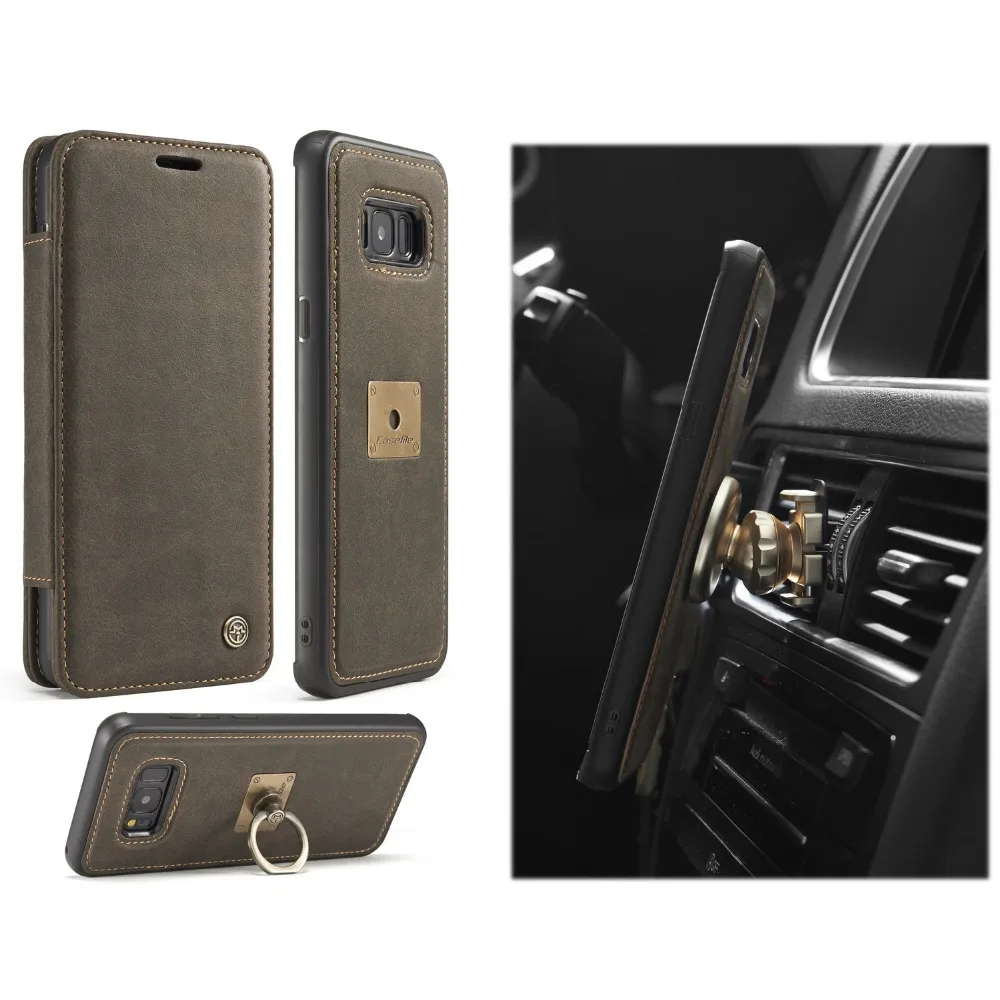 

MXHYQ luxury Leather Multi-function card flip ring buckle wallet for SAMSUNG Galaxy s8 s8 plus for Phone Cases 018