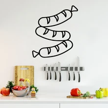 3D hot dog Pvc Wall Art Home Decor For Living Room Bedroom vinyl Stickers Wall Decals Children Stickers naklejki na sciane