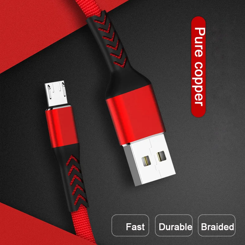 

2.4A Fast Charging Micro USB Cable For Xiaomi Redmi Note 7 USB Micro Data Cable For Samsung S7 Honor Charger Cord USB-C Cable