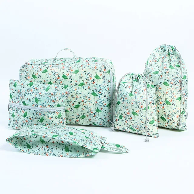 Travel Accessoires Brand 5 PCS set Luggage Organizer Flamingo Flower Print Trave&hellip;