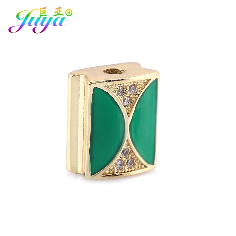 Wholesale DIY Metal Beads Jewelry Findings Micro Pave Zircon Enamel Decorative Charm For Beaded Bracelets Making | Украшения и