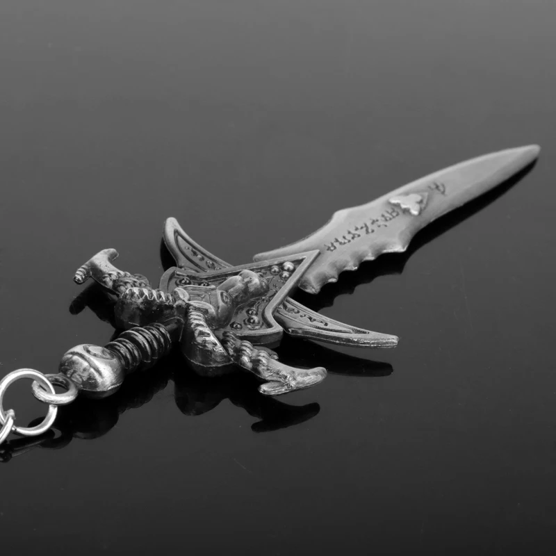 MQCHUN Горячая игры World of War Craft WOW демон Ван Frostmourne меч оружие кинжал металлические фигурки игрушки брелок для ключей