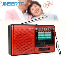JINSERTA полный диапазон радио FM стерео/AM/SW DSP мировой диапазон приемник с перезаряжаемой батареей разъем для наушников