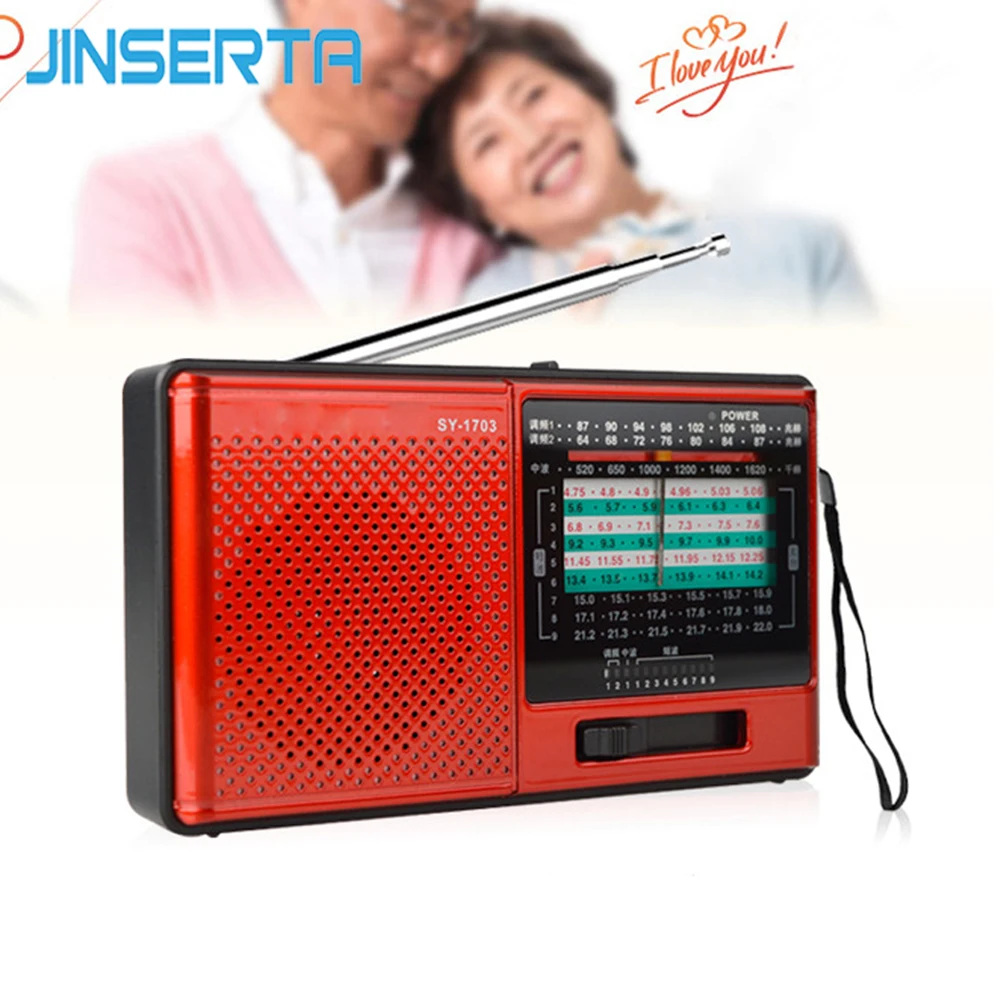 JINSERTA Полнодиапазонный радиоприемник FM Stereo/AM/SW DSP World Band с перезаряжаемым
