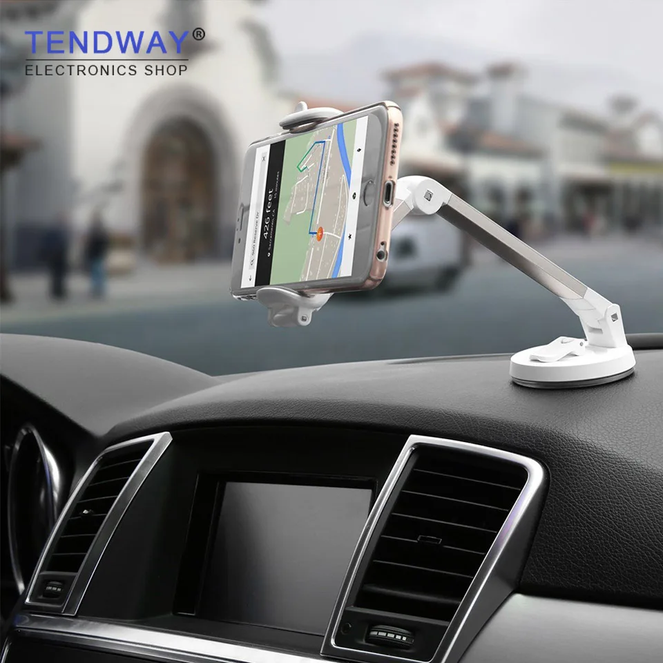 Tendway Car Phone Holder Universal 360 Degree Dashboard Clip Windshield Bracket Desktop Mobile
