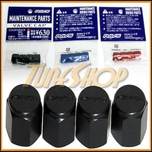 4 VOLK RACING RAYS TIRE VALVE STEM CAPS FORGED ALUMINUM BLACK UNIVERSAL JDM U