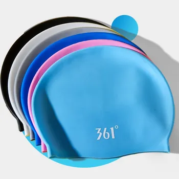 

361 Silicone Swimming Cap for Men Women Swimming Pool Cap Waterproof Ear Protection Professional Water Sports Kids Swim Hat