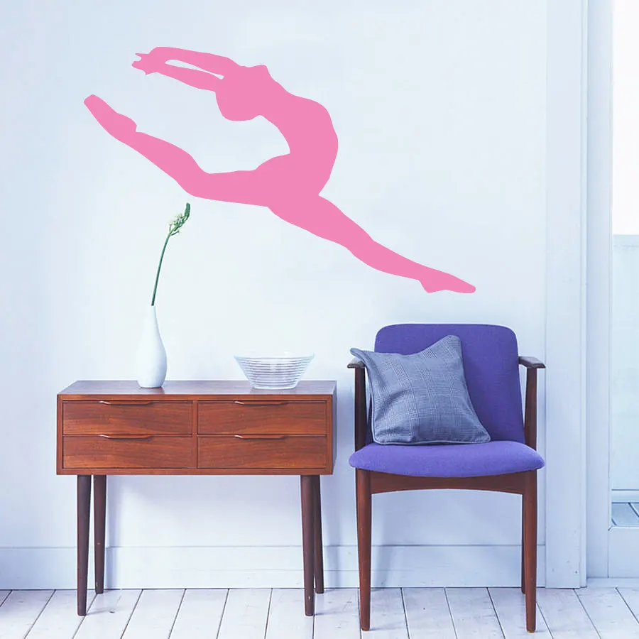Ballerina Acrobatics Girl Ballet Dancer Silhouette Wall Decals