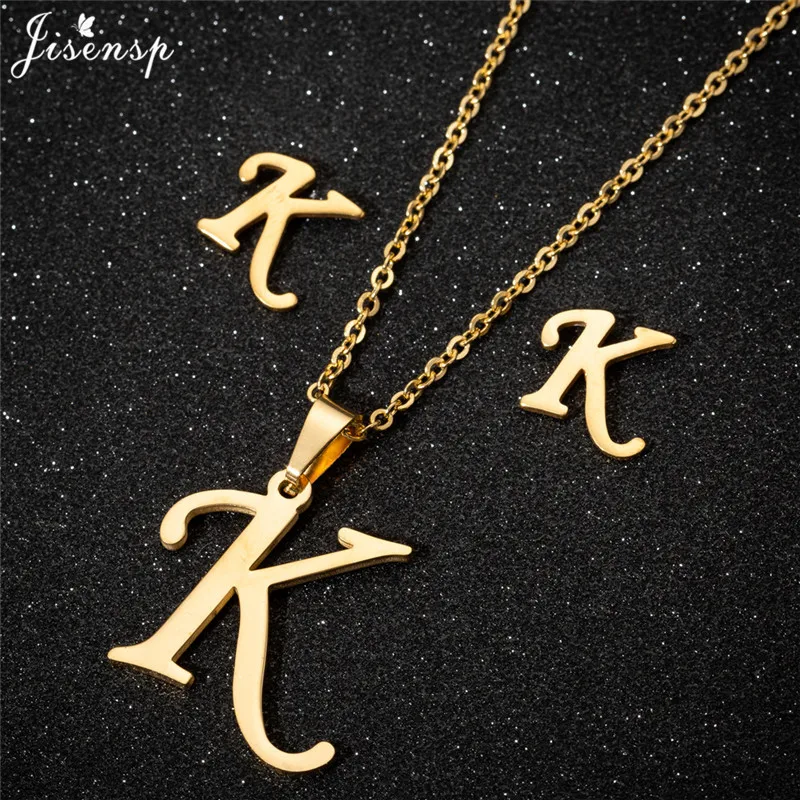 Low Price Alphabet Pendant Charms Chain Necklace Gold Letter Women Jewelry Personalize Jisensp 5gR36bno