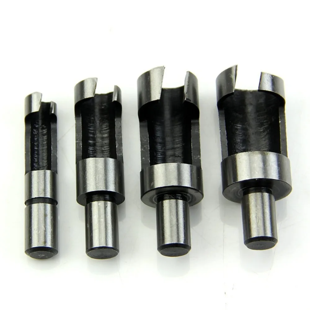 4Pcs Durable DIY Carbon Steel Tool Wood Work Plug Cutter Cutting Power