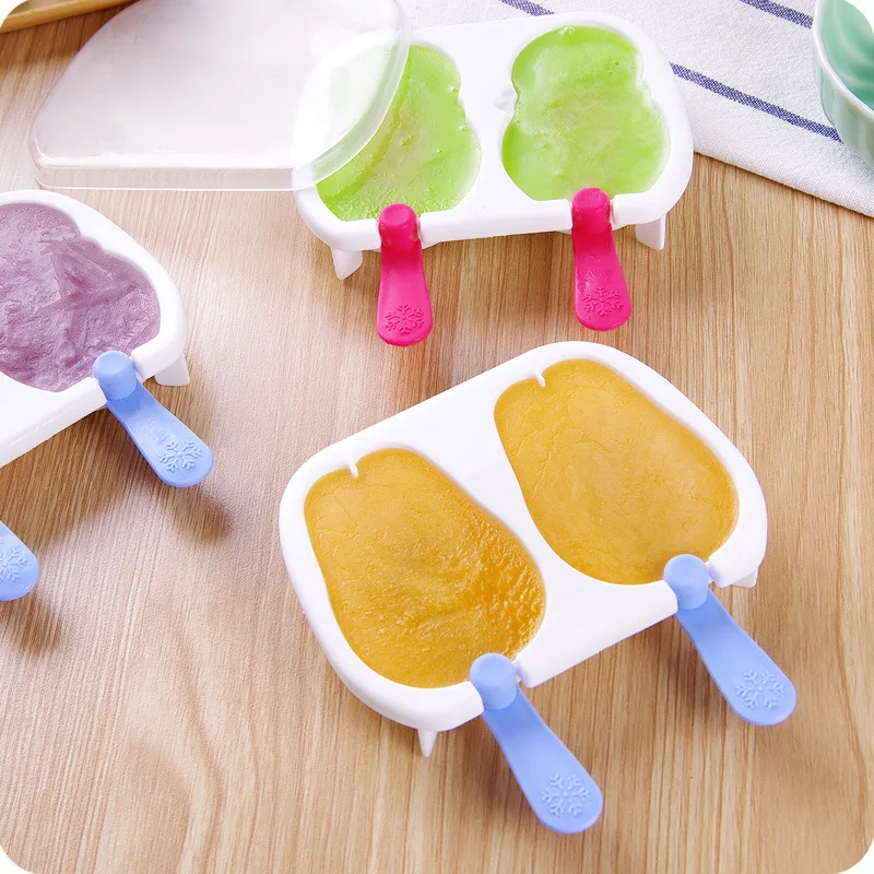 Креативный кролик Снеговик мороженицы милый Popsicle Кассетный ящик для льда DIY Форма случайного цвета корабль кухонные инструменты