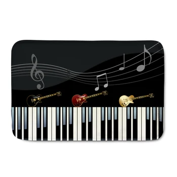 

Creative Music Notes Print Entrance Doormat Carpets Flannel Entrance Floor Door Mats Non-slip Welcome Front Door Outdoor Mats