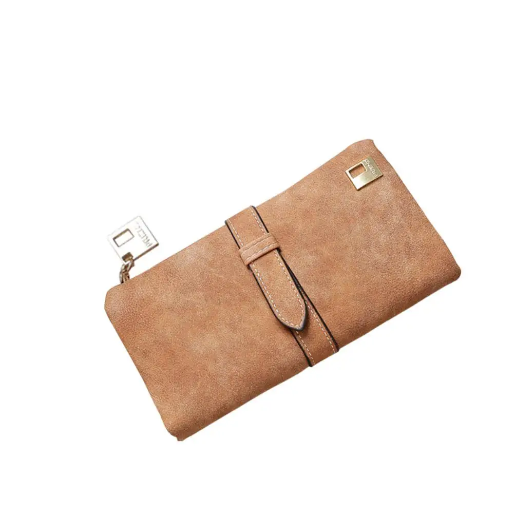 

PinShang Women Fashion Solid Color Long Type Frosted Coin Purse Hand Bag