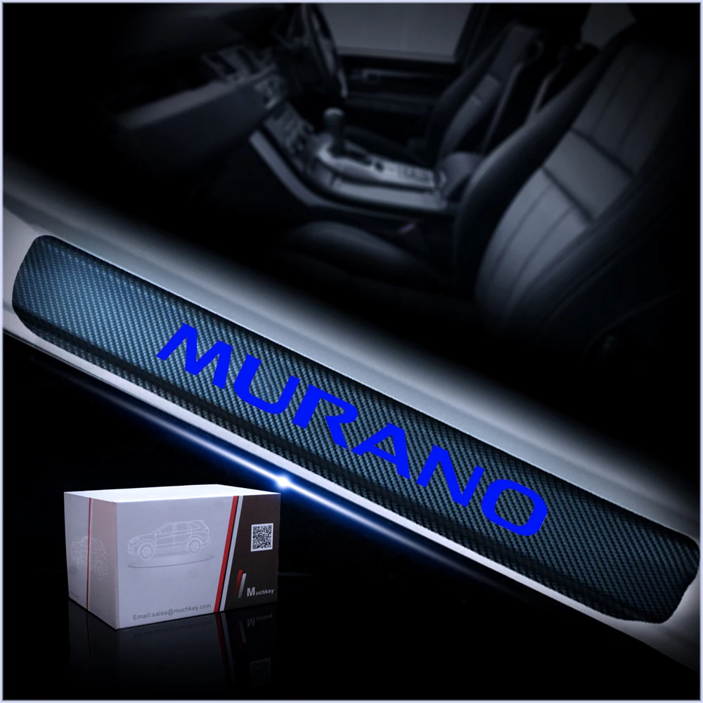 Автомобильный Стайлинг для Nissan Murano, Виниловая наклейка из углеродного волокна, защита порога автомобиля, Накладка на порог, защита порога, автомобильные аксессуары