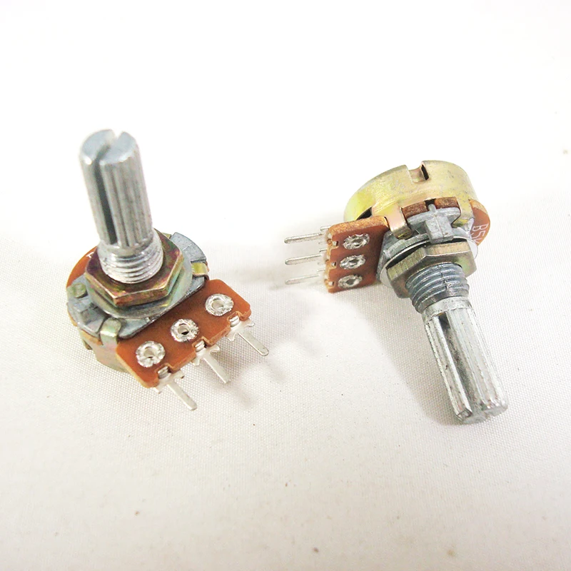 

10pcs B220K 220K Ohm Liner Taper Potentiometer Pot Rotary 20mm