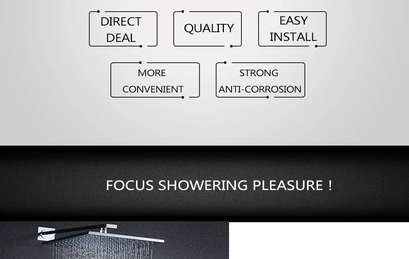 DCAN Two Functions Bathroom Bath Shower Faucet Mixer Valve Wall Mounted Bathtub Faucets Thermostatic Shower Faucets Mixing Valve (4)