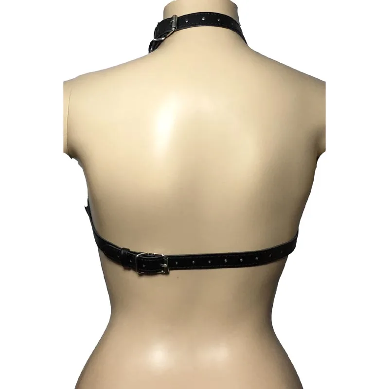 Adult Women Faux Leather Breast Bondage Cupless Bra Body Harness Restraint Straps Fetish Sex Products