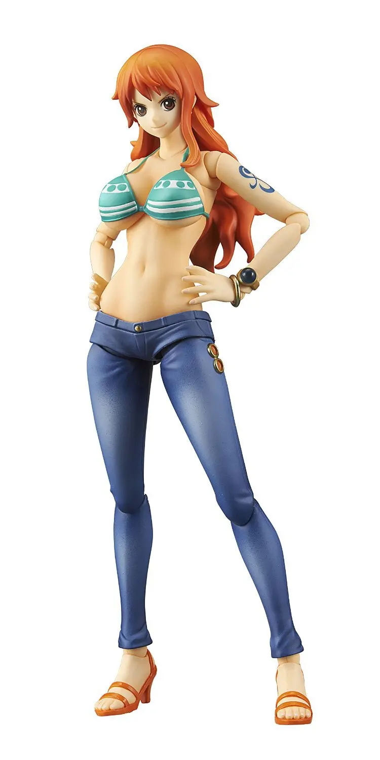 ONE PIECE Kartun Bergerak Bikini Swimsuit Nami Mainan Jepang Model