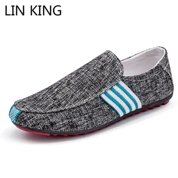 

LIN KING Breathable Men Low Top Loafers Moccasins Comfortable Men Casual Shoes Footwear Chaussures Flats Men Slip On Lazy Shoes