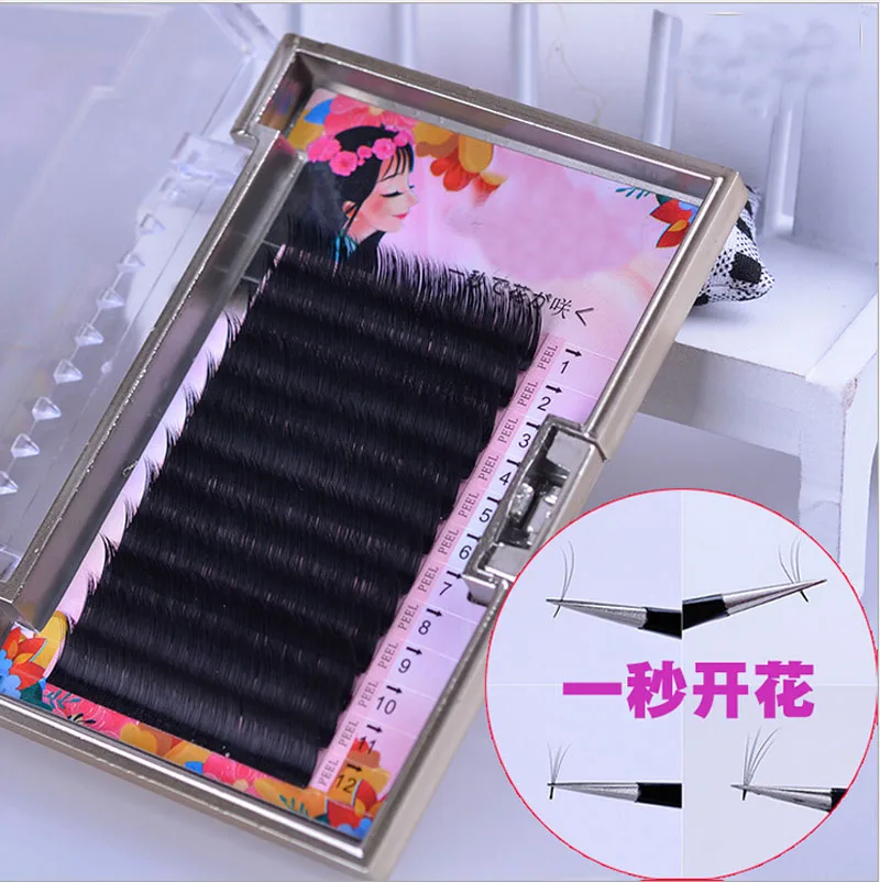 

2018 new False Eyelash Extension Mink Lashes 0.07 Lashes one second flowering Grafting Fake Eyelash B Curl Mixed length