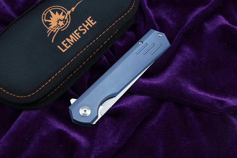 LEMIFSHE L038 оригинальный складной нож с флиппером из титанового сплава обработка
