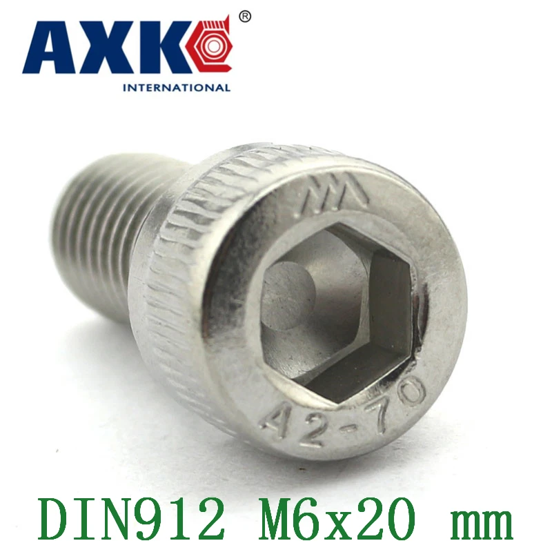 AXK Din912 M6x20 Mm M6 * 20 304 нержавеющая сталь распродажа Vis Бесплатная доставка 30 шт./лот