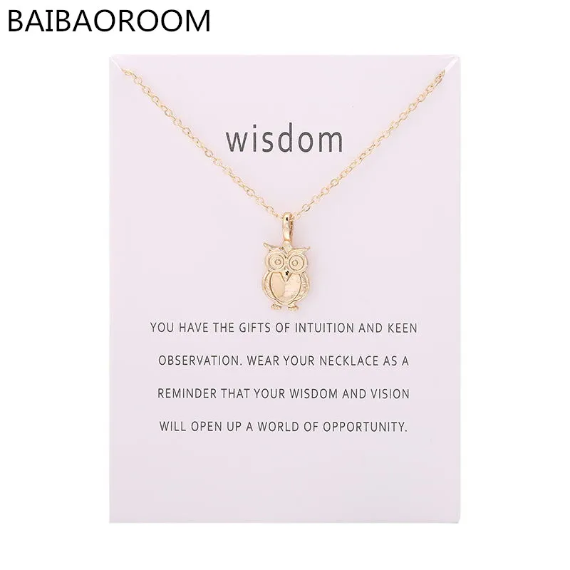 

New Arrived Wisdom Owl Pendant Necklace Fashion Jewelry For Women