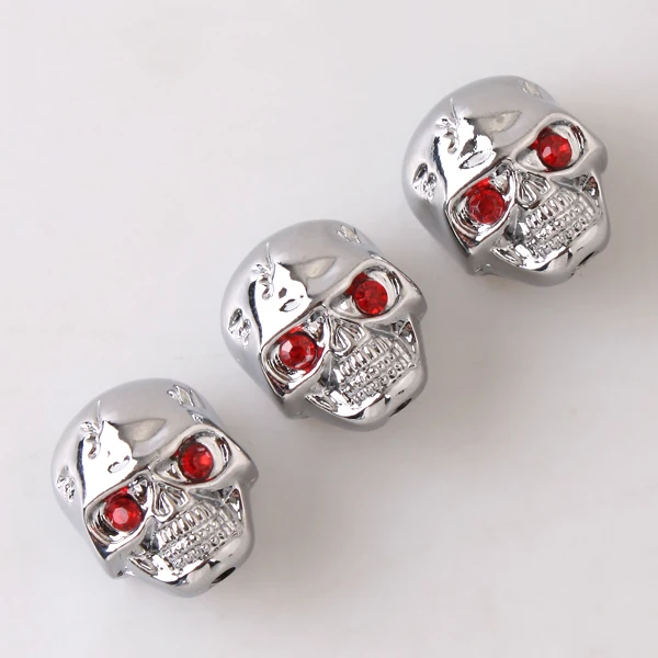 

4Pcs Chrome Skull Head Volume Tone Pot Control Knob for Guitar Replacement