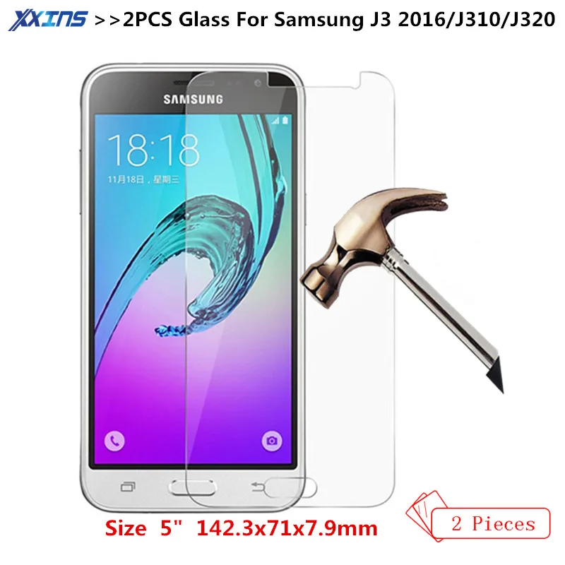 Закаленное стекло для Samsung Galaxy J3 2016 Защитная крышка экрана 5 дюймов J320 J310 тонкий