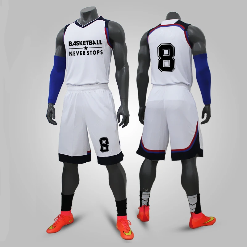 Kustom Desain Terbaru Basket Jersey Print Pribadi Pola Setiap Warna
