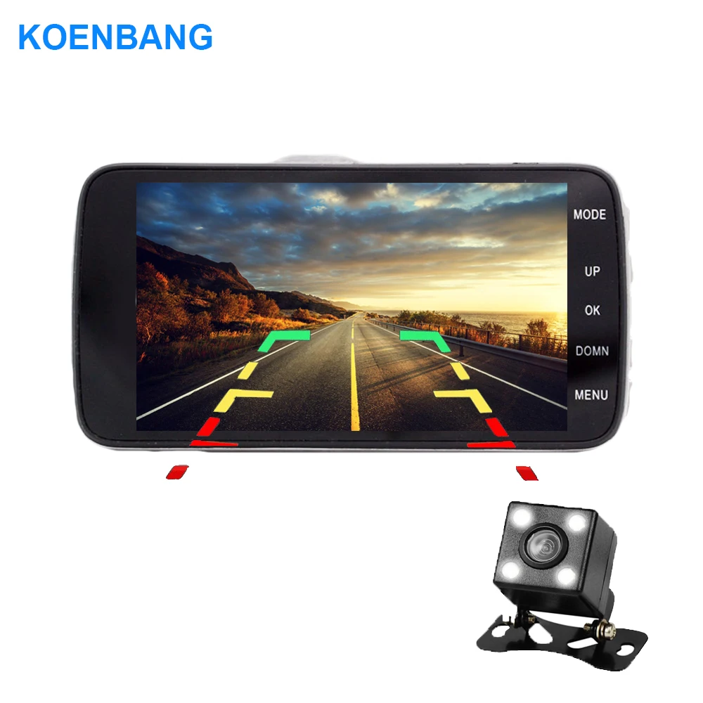 

KOENBANG Dash Cam IPS 4" Car DVR Camera Dual Lens Full HD 1080P Dashcam Video Recorder Registrar Night Vision Dashcam
