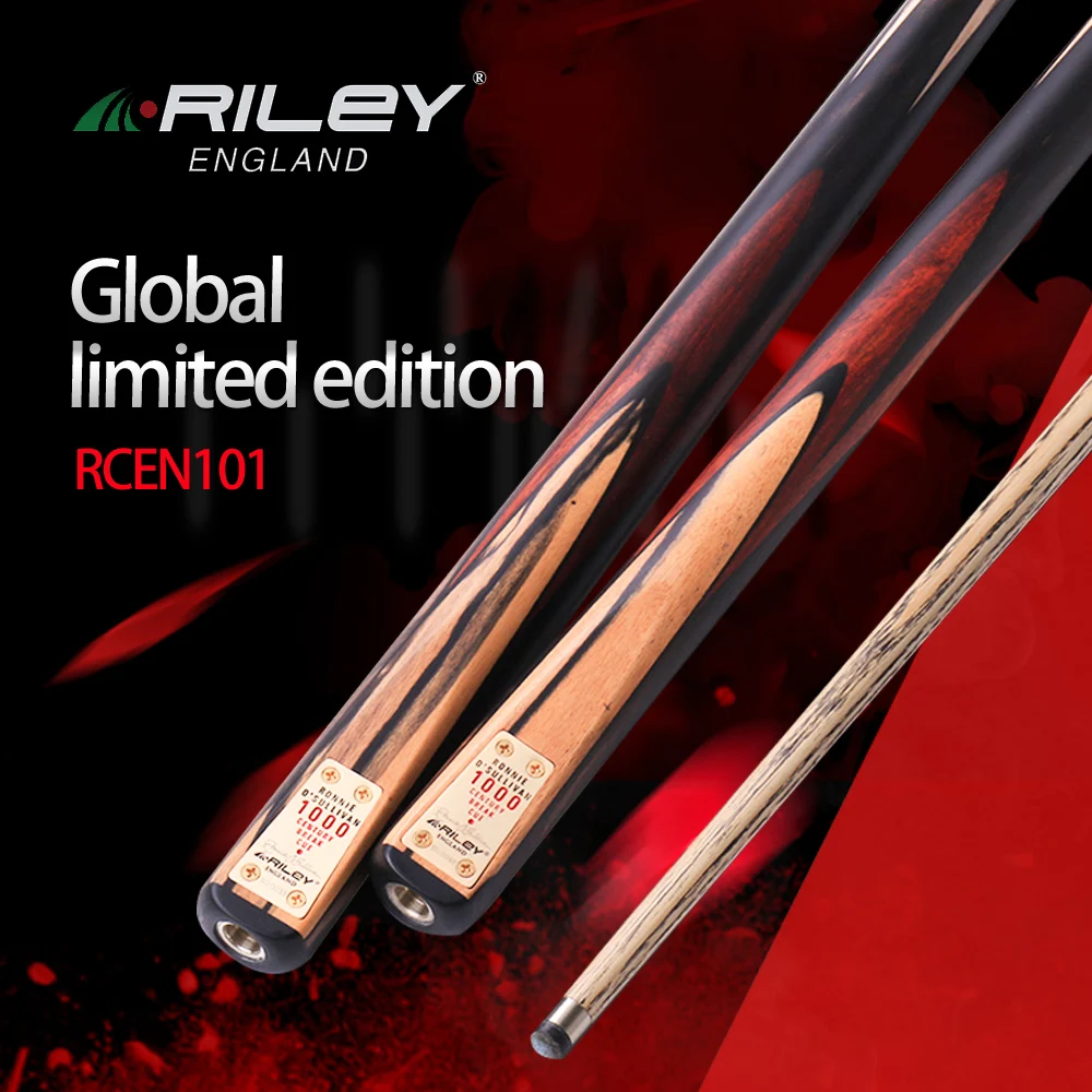 Новое поступление RILEY снукерная ручка Cue RCENT-101 9,5 мм цельный пепельница Снукер cue лимит 1000 в память Ронни О 'Салливана 2019